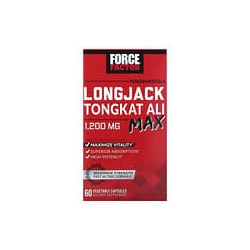 Force Factor, Ingredientes esenciales, Ginseng de Malasia tongkat ali de concentración máxima, 1200mg, 60cápsulas vegetales (600