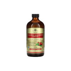 Solgar, Citrato de calcio y magnesio líquido con vitamina D3, Fresa natural, 473 ml (16 oz. Líq.)