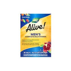 Nature's Way, Alive !, Suplemento multivitamínico Energy Complete para hombres, 50 comprimidos