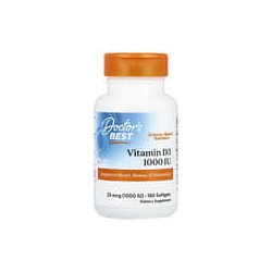 Doctor's Best, VitaminaD3, 25mcg (1000UI), 180cápsulas blandas