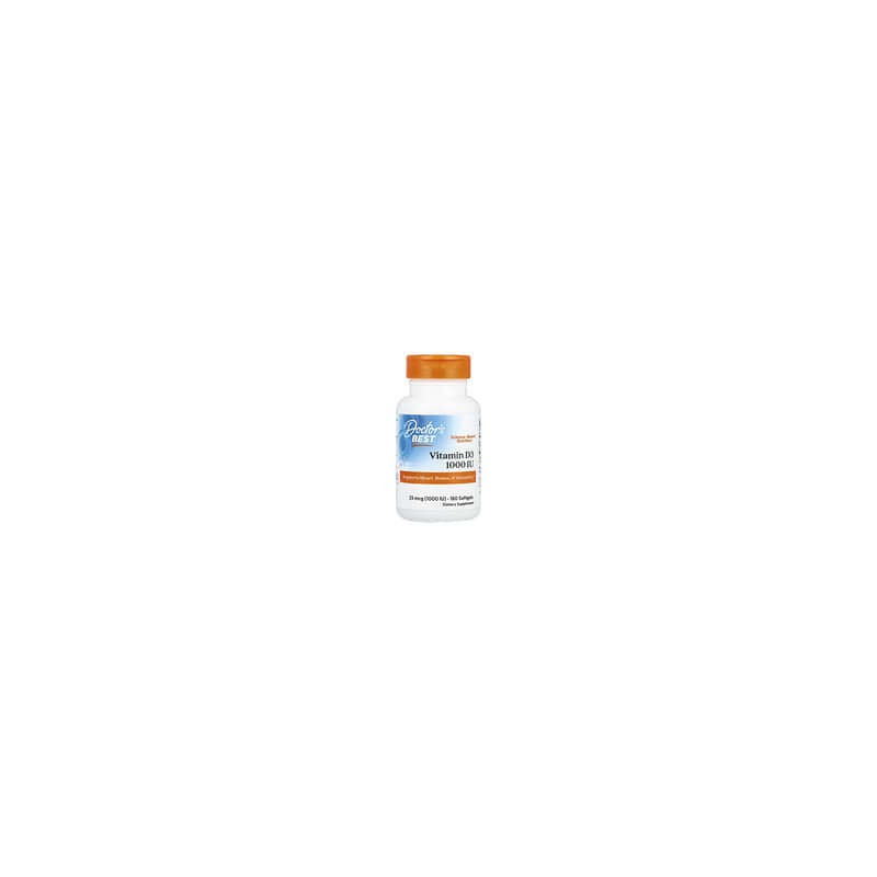 Doctor's Best, VitaminaD3, 25mcg (1000UI), 180cápsulas blandas