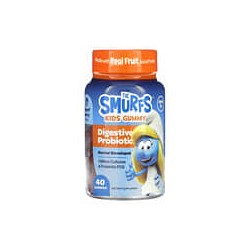 The Smurfs, Gomitas para niños, Probiótico digestivo, De 3años en adelante, Baya pitufo, 40gomitas