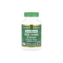 California Gold Nutrition, EuroHerbs, Extracto de cardo mariano, Calidad Euromed, 175mg, 180cápsulas vegetales