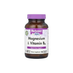 Bluebonnet Nutrition, Magnesio y vitaminaB6, 90cápsulas vegetales