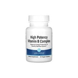 Lake Avenue Nutrition, Complejo de vitaminasB de alta potencia, 30cápsulas vegetales