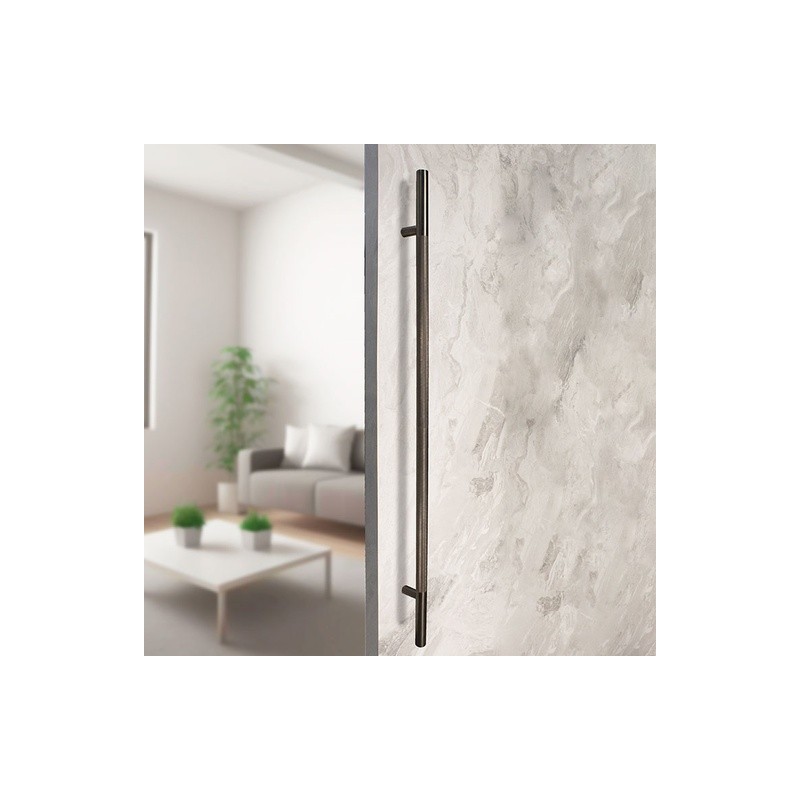 MANILLÓN TIPO H MOLETEADO - GRIS PLOMO - LONGITUD 50" - MODULAR - ACERO INOXIDABLE 304 - MOD. L22 (SET)