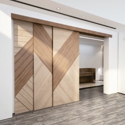 SISTEMA DESLIZABLE TELESCÓPICO PARA DOS PUERTAS (100Kg) MOD. CY-U01B-L