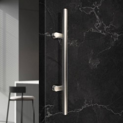 MANILLÓN TIPO H DESFASADO - SATÍN - 24" - ACERO INOXIDABLE 304 - MOD. L24 (SET)