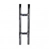 MANILLÓN TIPO H DESFASADO - PULIDO - 24" - ACERO INOXIDABLE 304 - MOD. L24 (SET)