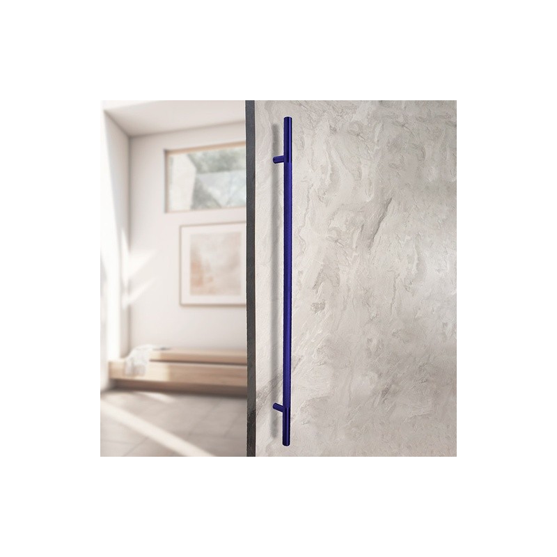 MANILLÓN TIPO H MOLETEADO - AZUL - LONGITUD 50" - MODULAR - ACERO INOXIDABLE 304 - MOD. L22 (SET)