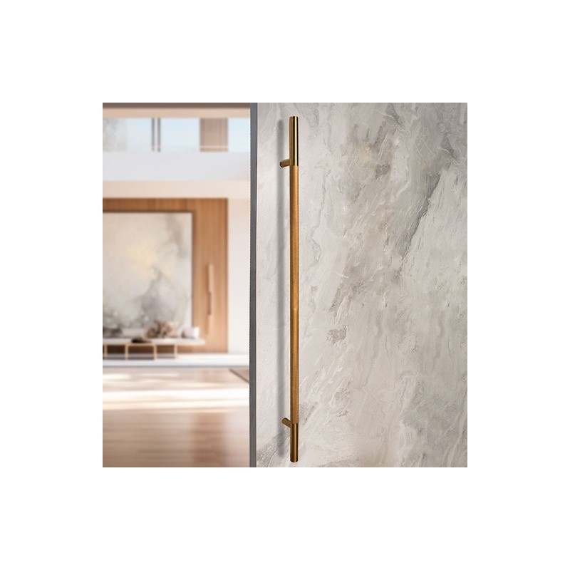 MANILLÓN TIPO H MOLETEADO - COBRE - LONGITUD 50" - MODULAR - ACERO INOXIDABLE 304 - MOD. L22 (SET)