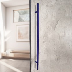 MANILLÓN TIPO H MOLETEADO - AZUL - LONGITUD 50" - MODULAR - ACERO INOXIDABLE 304 - MOD. L22 (SET)