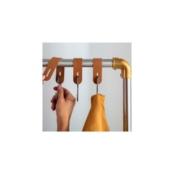 PERCHA - ACERO INOXIDABLE Y PIEL MOD. JK14041