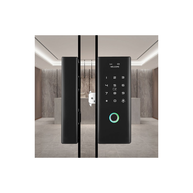 CERRADURA DIGITAL CON BLUETOOTH PARA CRISTAL MOD. JKBTGL2-N