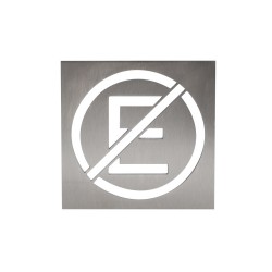 SEÑALETICA "NO ESTACIONARSE" (Altura 4") - ACERO INOXIDABLE - MOD. PT-000866