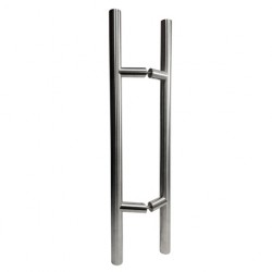 MANILLÓN TIPO H DESFASADO SATÍN ACERO INOXIDABLE SET MOD. L27