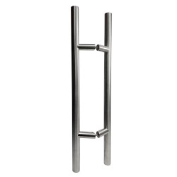 MANILLÓN TIPO H DESFASADO SATÍN ACERO INOXIDABLE SET MOD. L27