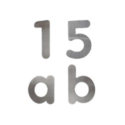 NÚMEROS Y LETRAS (Altura 6") - ACERO INOXIDABLE - MOD. 300/1P
