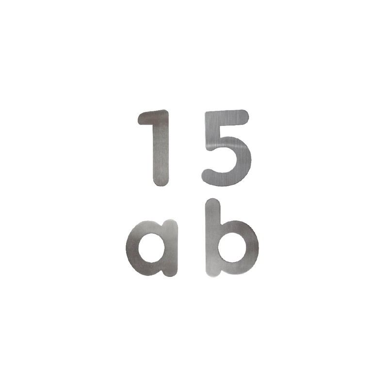 NÚMEROS Y LETRAS (Altura 6") - ACERO INOXIDABLE - MOD. 300/1P