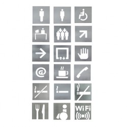 SEÑALÉTICA (Altura 4") - ACERO INOXIDABLE - MOD. PT-95201