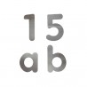 NÚMEROS Y LETRAS (Altura 6") - ACERO INOXIDABLE - MOD. 300/1P