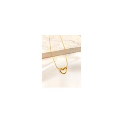 Collar Corazon Trenzado Acero