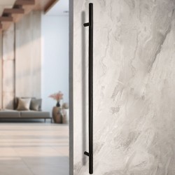 MANILLÓN TIPO H MOLETEADO - NEGRO - LONGITUD 50" - MODULAR - ACERO INOXIDABLE 304 - MOD. L22 (SET)