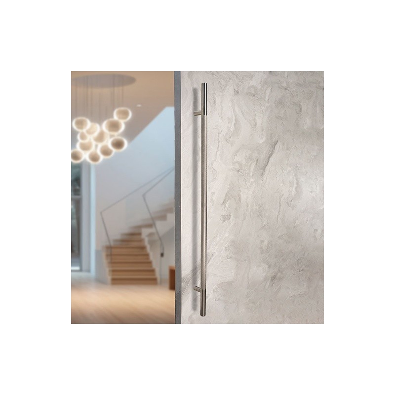 MANILLÓN TIPO H MOLETEADO - SATÍN - LONGITUD 50" - MODULAR - ACERO INOXIDABLE 304 - MOD. L22 (SET)