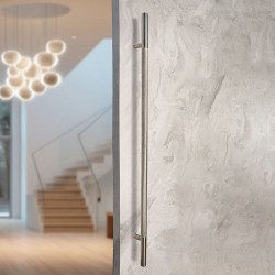 MANILLÓN TIPO H MOLETEADO - SATÍN - LONGITUD 50" - MODULAR - ACERO INOXIDABLE 304 - MOD. L22 (SET)