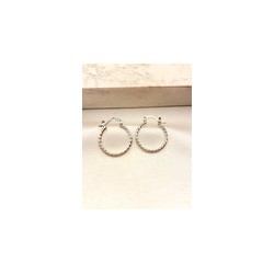 Arracada Basica Grabada 20mm