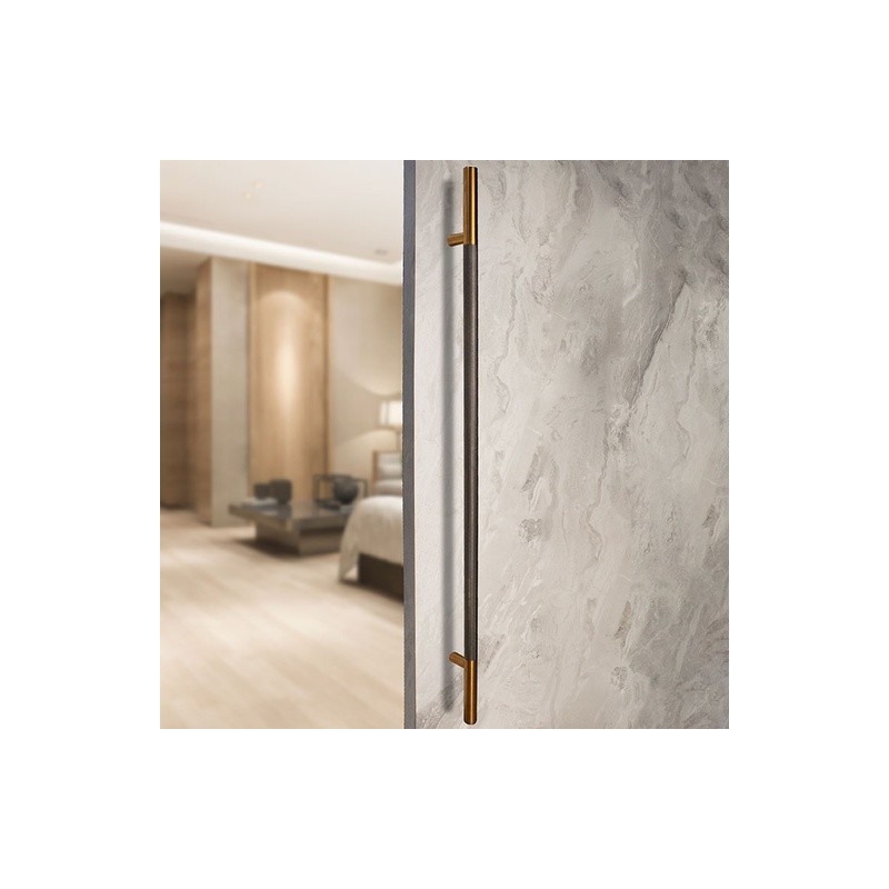 MANILLÓN TIPO H MOLETEADO - COBRE/GRIS PLOMO - 50" - MODULAR - ACERO INOXIDABLE 304 - MOD. L22 (SET)