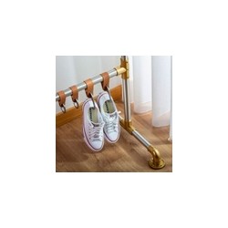 PERCHA - ACERO INOXIDABLE Y PIEL MOD. JK14041