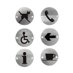 SEÑALÉTICA (Diámetro 3") - ACERO INOXIDABLE MOD. 6752