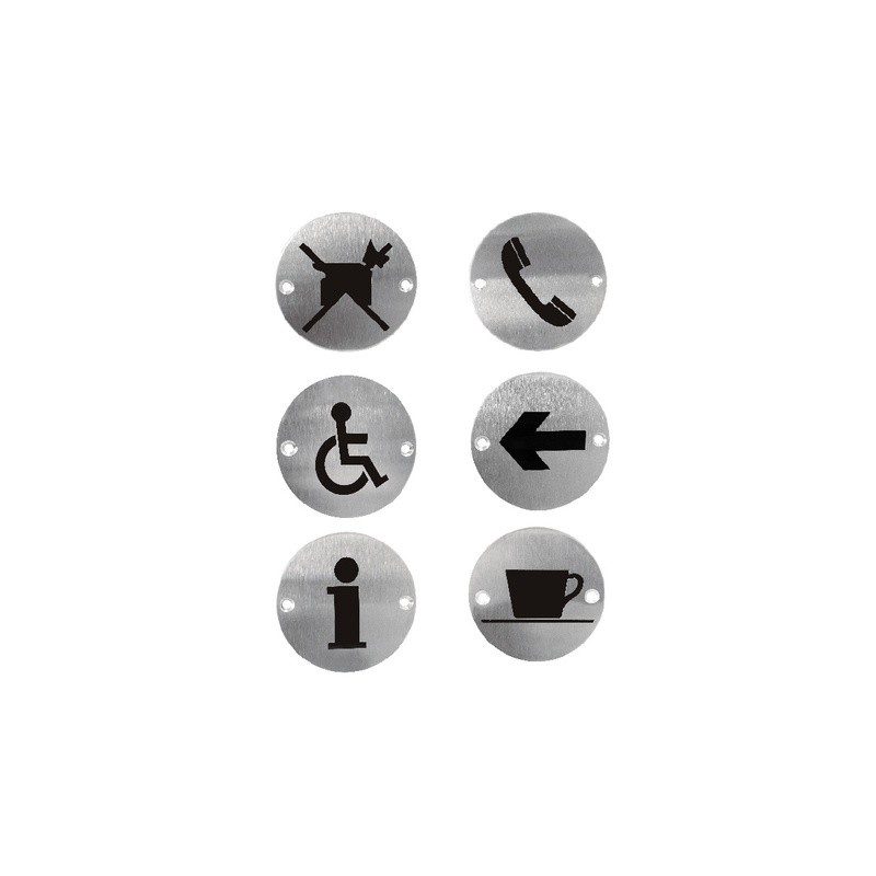 SEÑALÉTICA (Diámetro 3") - ACERO INOXIDABLE MOD. 6752