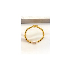 Pulsera Balin y Perla de Rio Acero