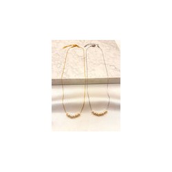 Collar Perlas Mini Acero