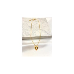 Collar Corazon Gota Acero