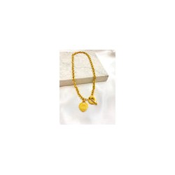 Collar Corazon Broche T Acero