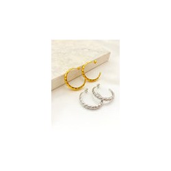 Arracada Media Luna Cuerda Acero