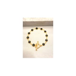 Pulsera Zirconia Negra Broche T