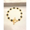 Pulsera Zirconia Negra Broche T