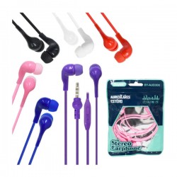 Audífonos manos libres alámbricos buytiti con sonido estéreo y entrada auxiliar 3.5mm, variedad de colores / by-aud-300