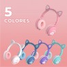 Audífonos diadema bluetooth con orejas de gato, variedad de colores / ear.bt.45