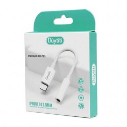 Adaptador de audio para audífonos con entrada lightning a 3.5mm / au-p03
