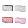 Reloj bocina bluetooth ele-gate con pantalla digital y función de radio fm, variedad de colores / bc.a19