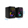 Altavoces led rgb de escritorio con control de volumen / bc.x2