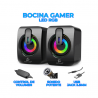 Bocina usb 2 altavoces con luz led, variedad de colores / bc.a2