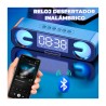 Reloj despertador bocina bluetooth ele-gate con luz y ranura para micro sd, variedad de colores / bc.s7