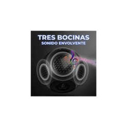 Bocina bluetooth redonda con sonido envolvente y luz rgb / bc.v1