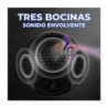 Bocina bluetooth redonda con sonido envolvente y luz rgb / bc.v1